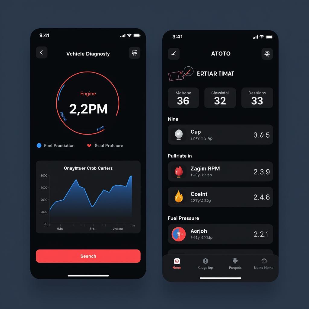 ATOTO App Interface Showing Vehicle Diagnostics