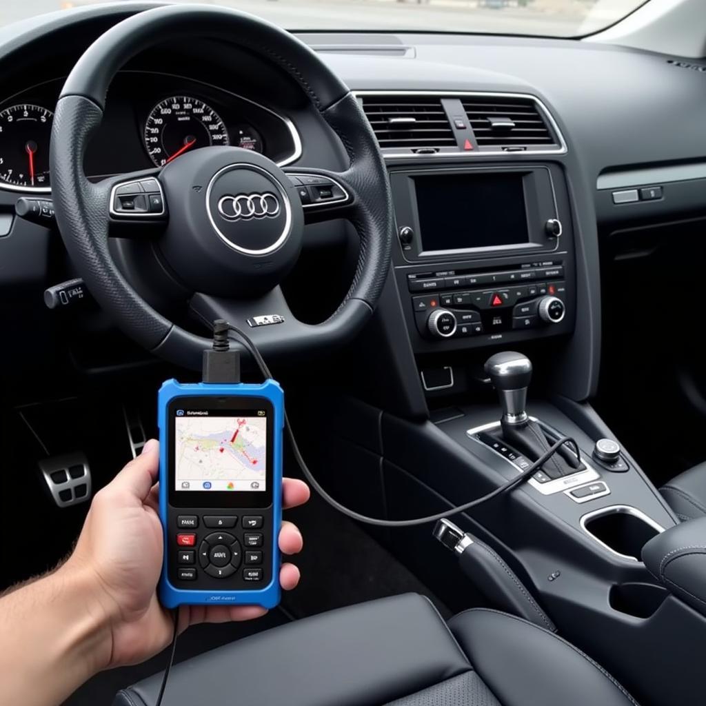 Audi A4 OBD2 Scanner Connected