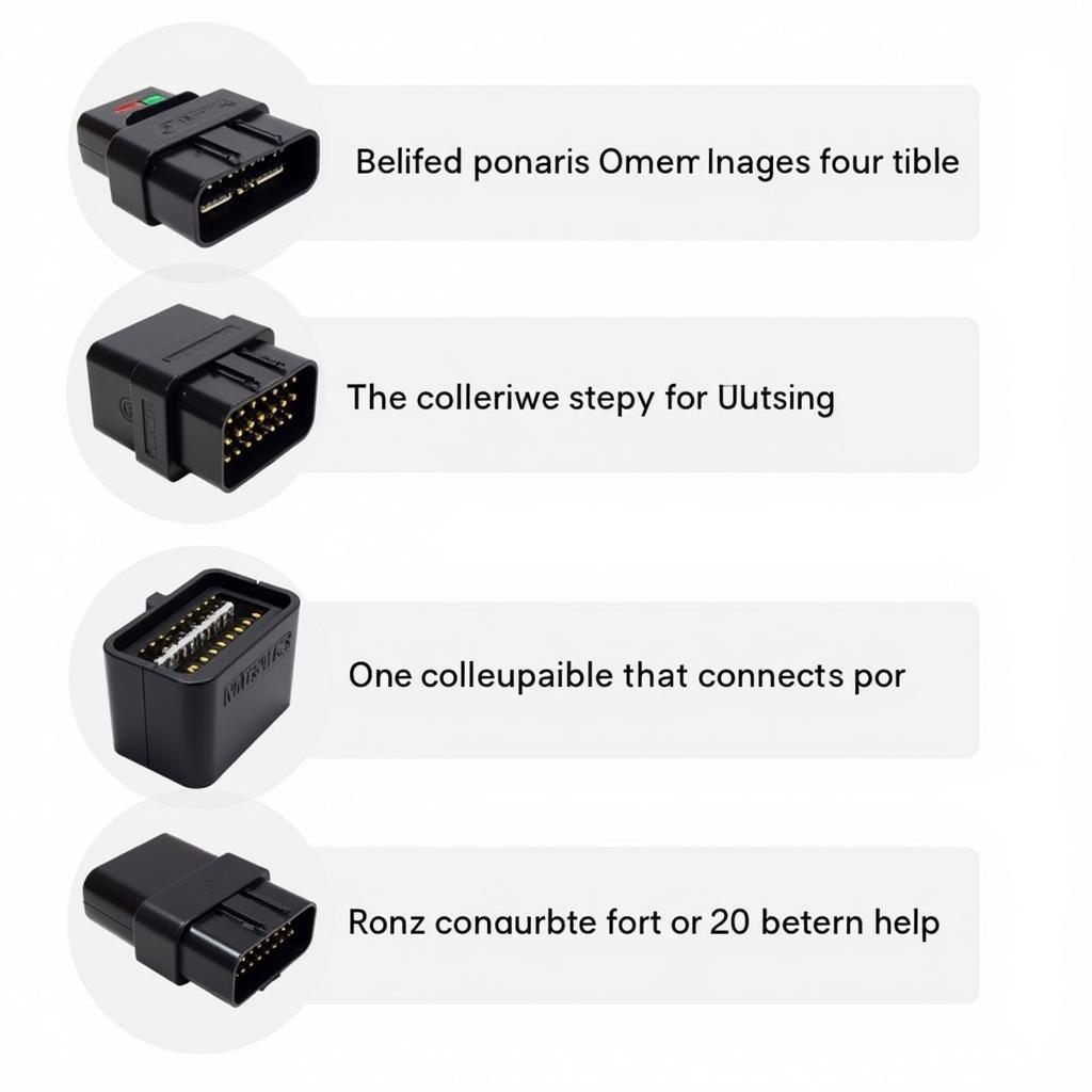 Various types of OBD2 connectors used in Audi vehicles