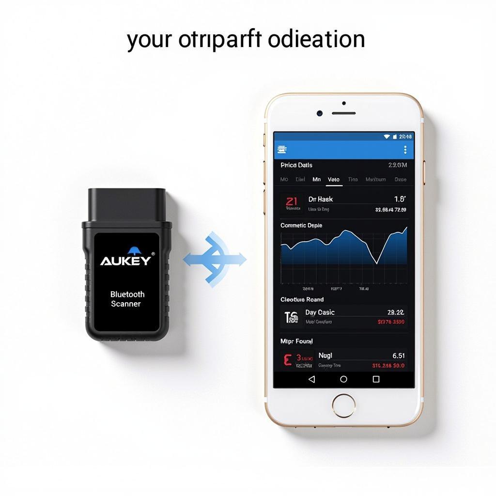 AUKEY Bluetooth OBD2 Scanner Connected to Smartphone