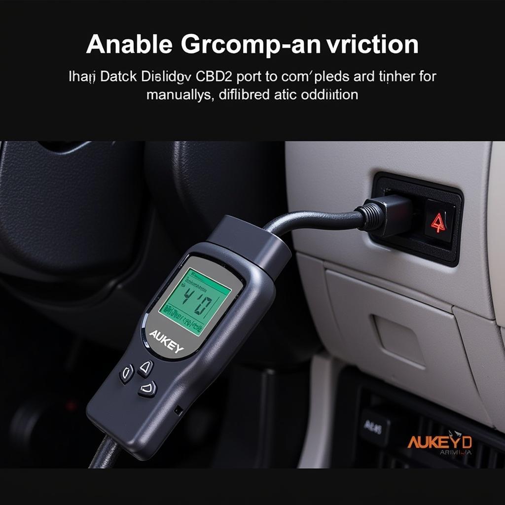 AUKEY OBD2 Scanner Connected to Car