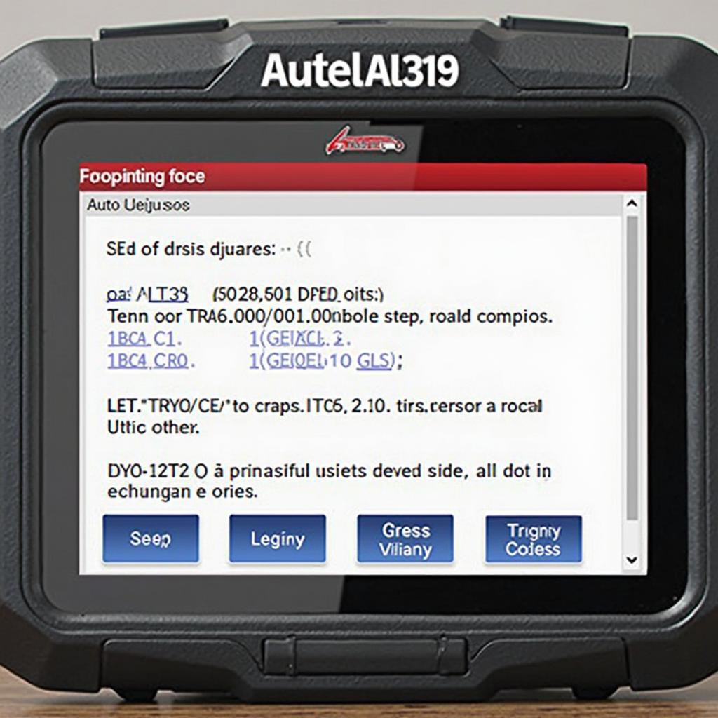 Autel AL319 displaying diagnostic codes