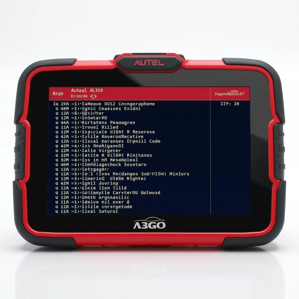 Autel AL319 screen showing diagnostic trouble codes