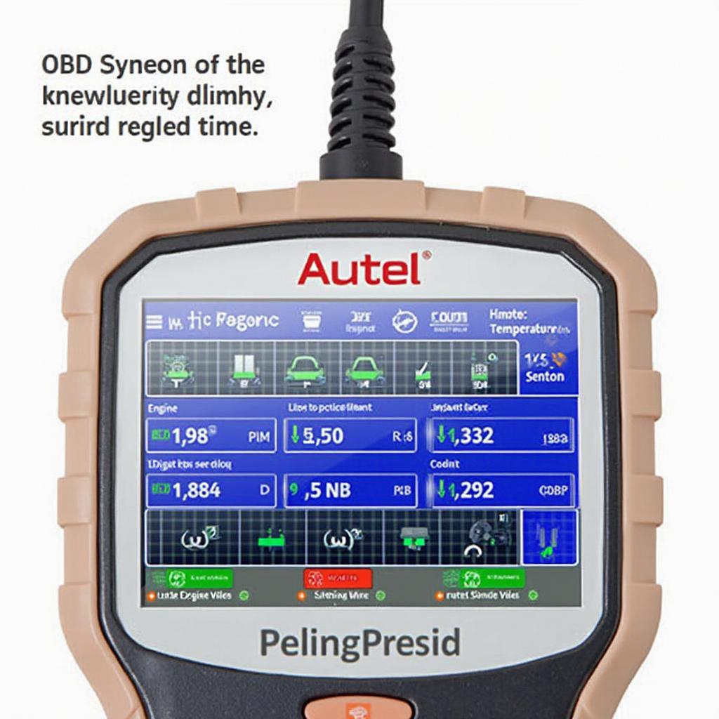 Autel AL519 OBD2 Scanner Displaying Live Data