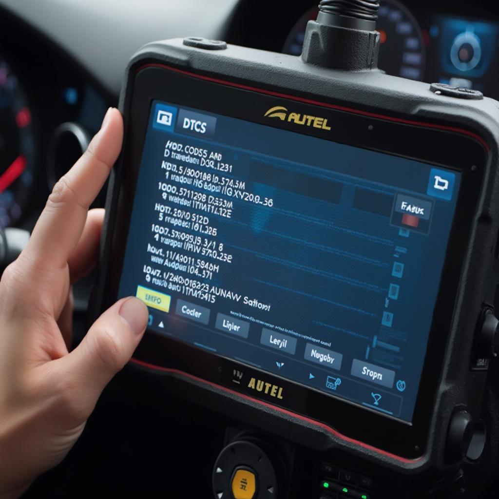 Autel AL619 Displaying Diagnostic Codes