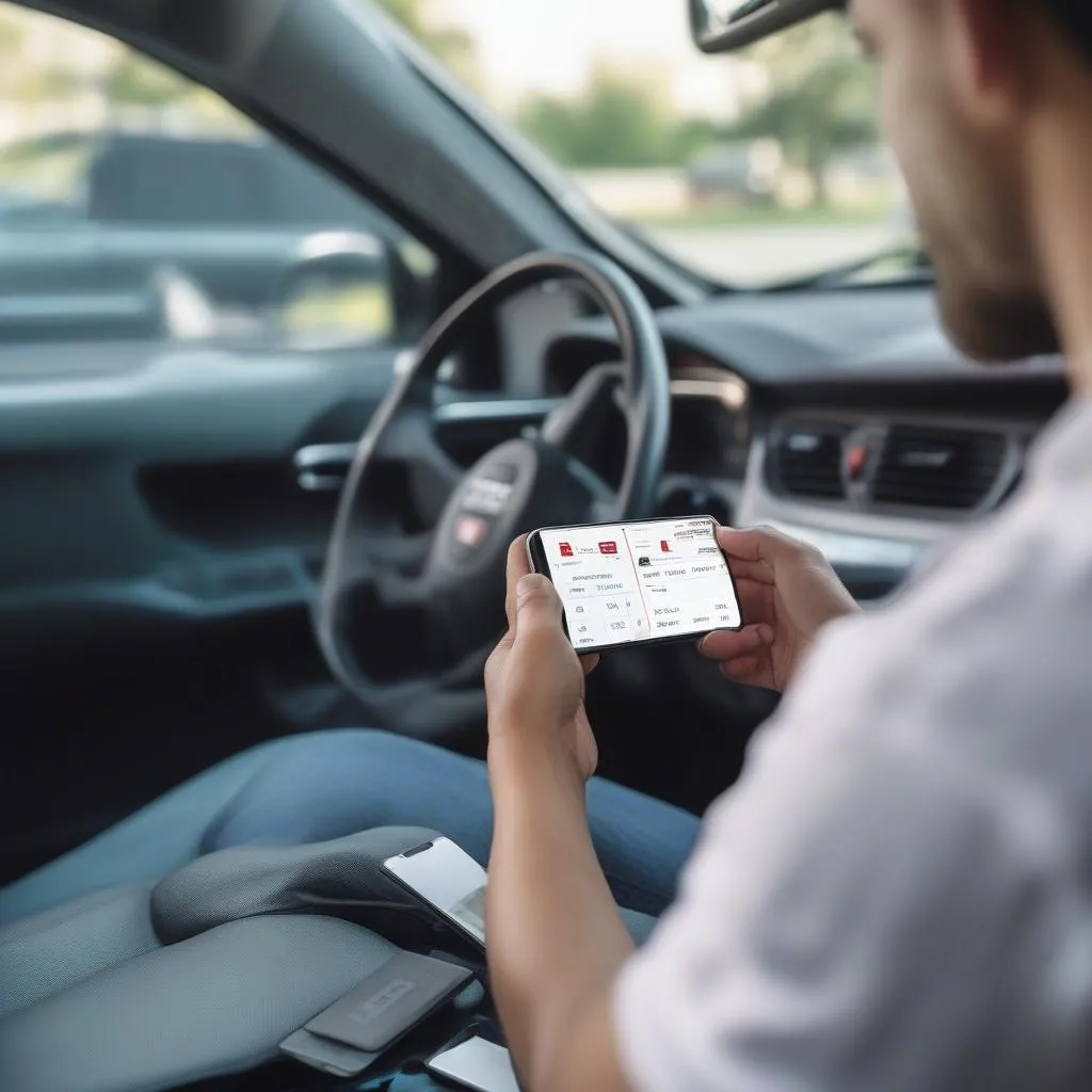 Autel AP200 OBD2 Scanner in Use