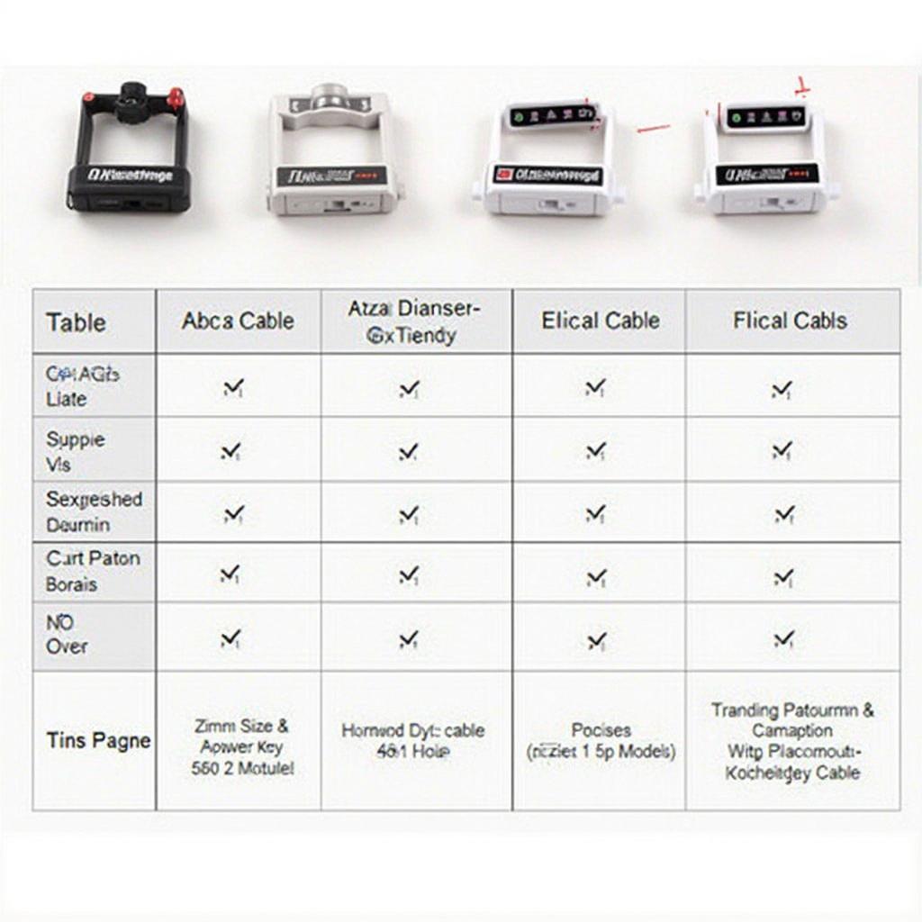 Autel Max Assist OBD2 Cable Compatibility Chart