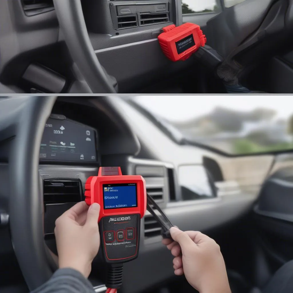 Autel MaxiDAS DS808 OBD2 Scanner in Action