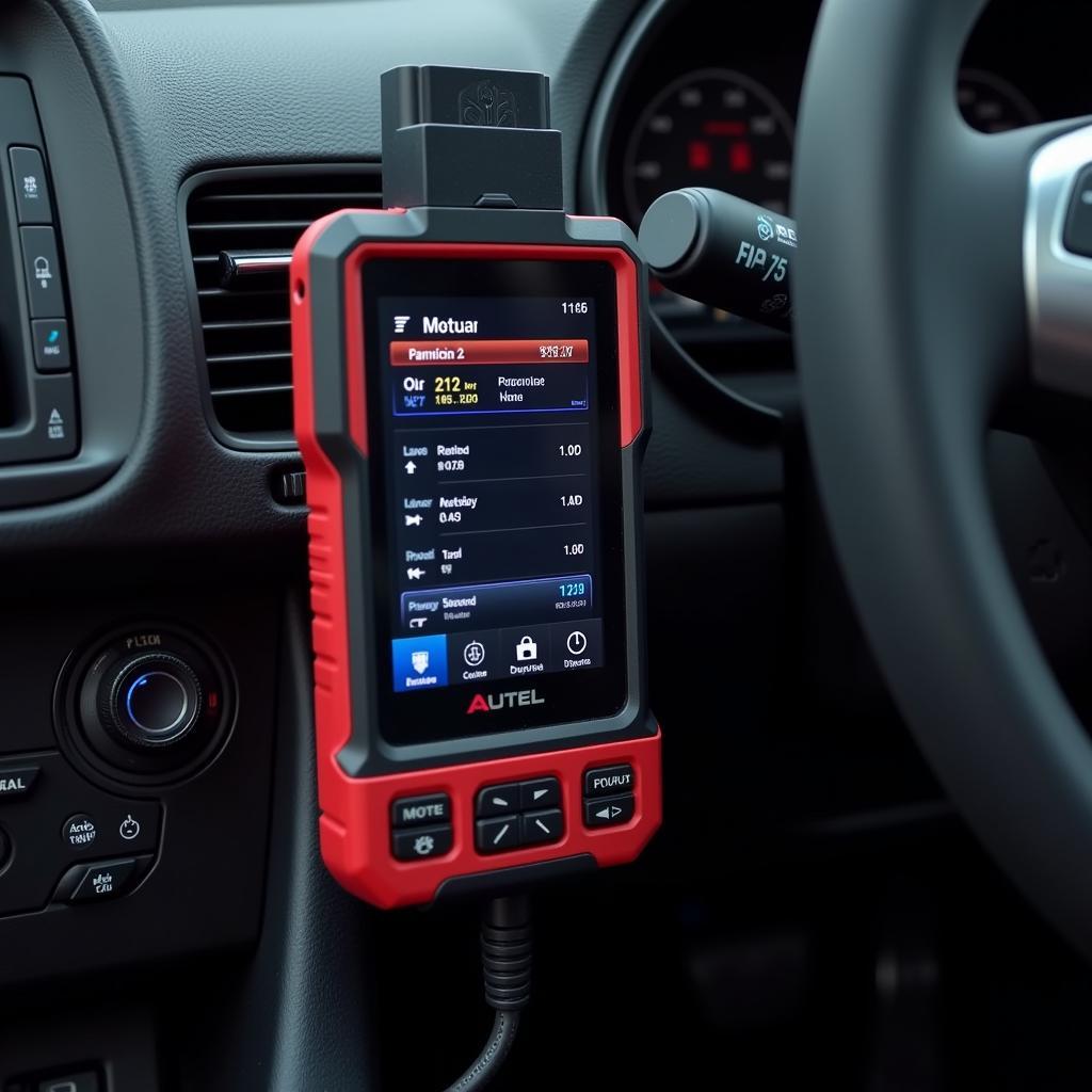 Autel OBD2 Reader in Use