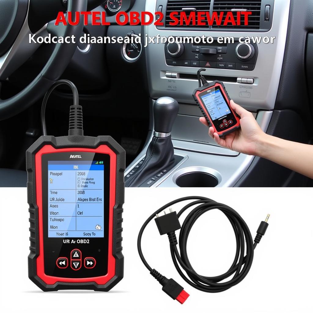 Autel OBD2 Scanner Diagnosing a Car