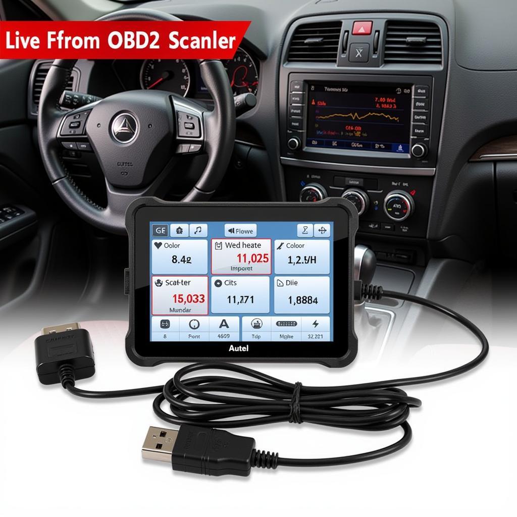 Autel Scanner Displaying AC System Data