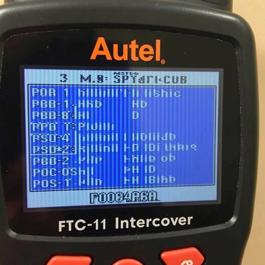  Autel OBD2 scanner screen displaying the code P0301