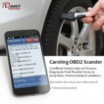 Autmor OBD2 scanner diagnosing a car problem