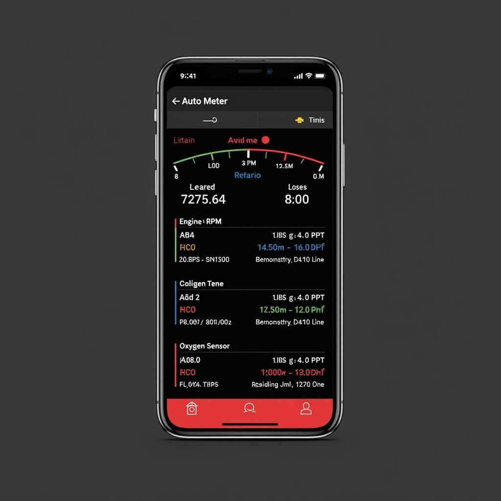 Auto Meter OBD2 App Interface