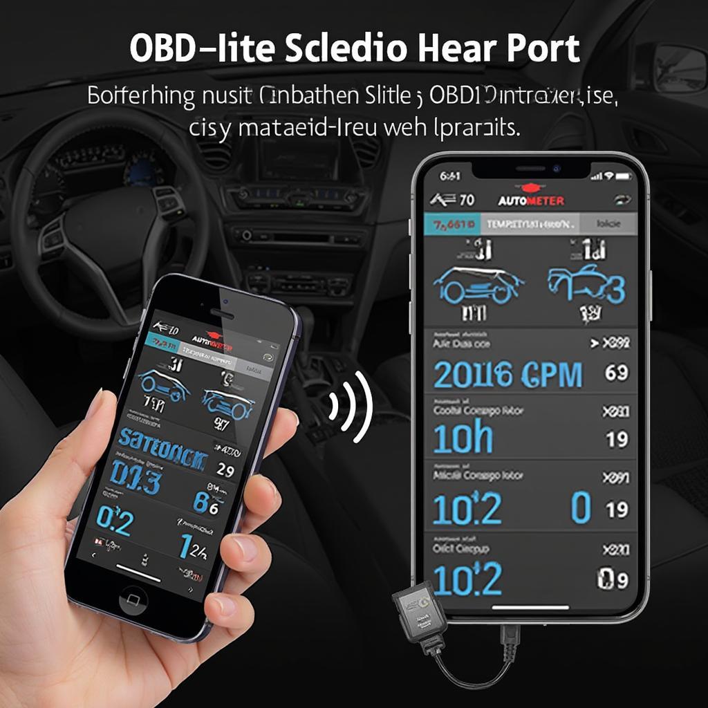 Autometer OBD2 DashLink in action: Displaying real-time vehicle data on a smartphone