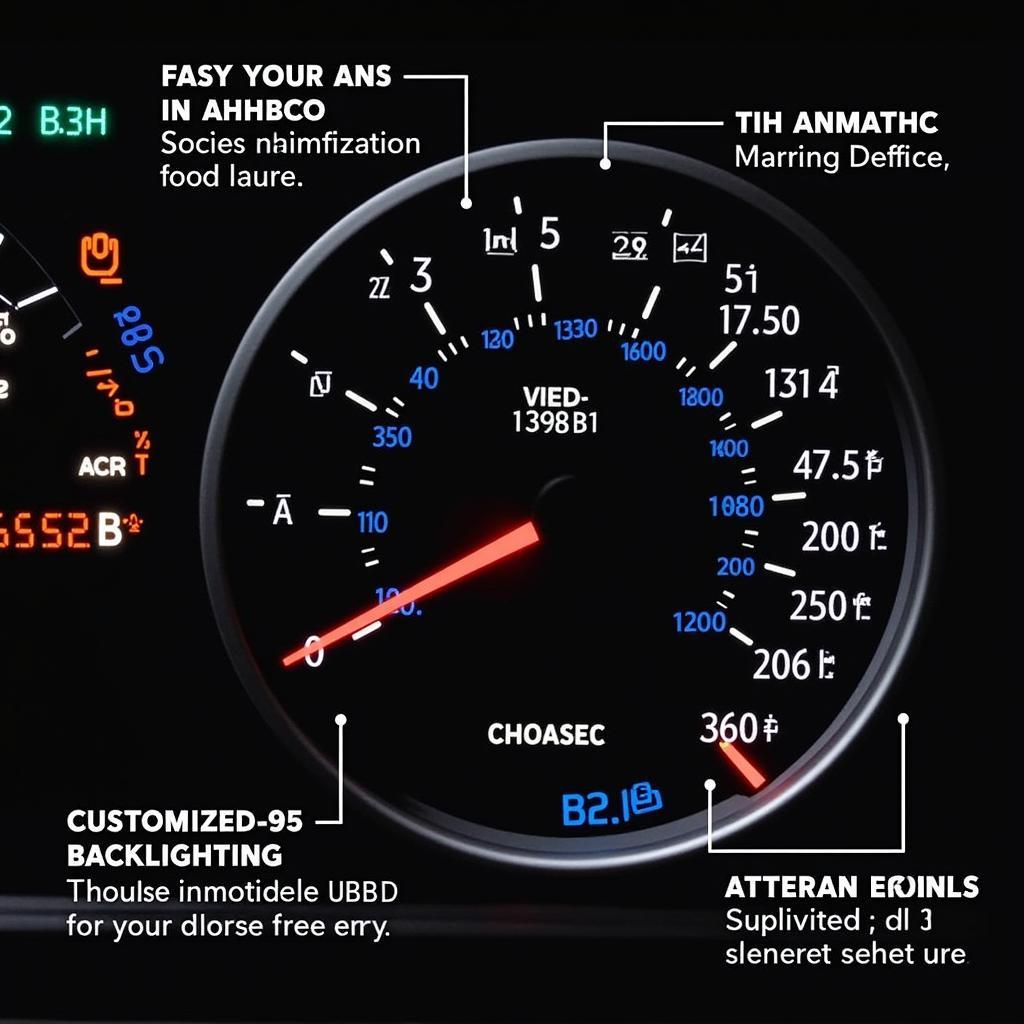 Close-Up View of an Autometer OBD2 Gauge Display