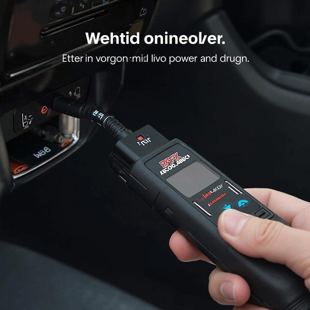 BAfx OBD2 reader plugged into car diagnostic port