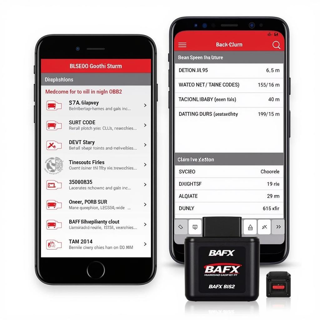 BAFX OBD2 Scanner App Interface