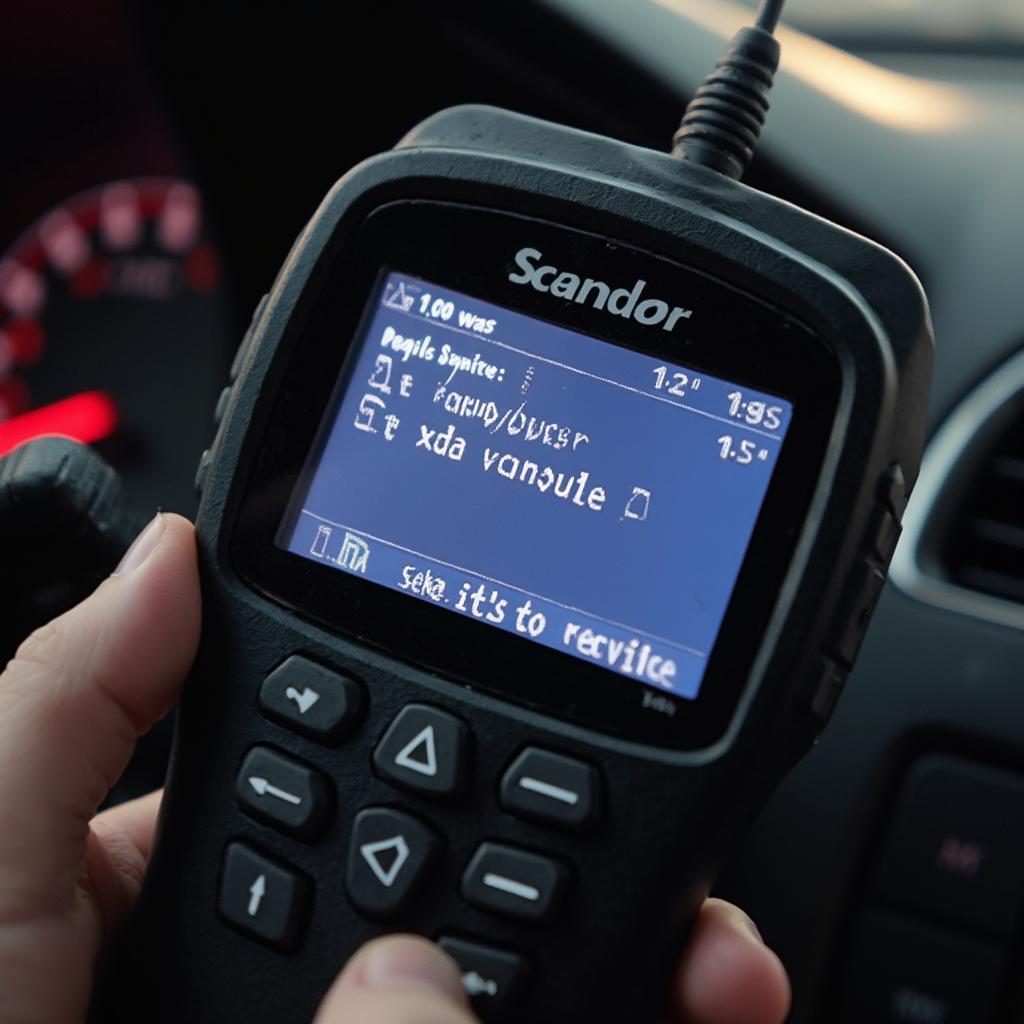 Basic OBD2 Scanner Showing Engine Code