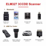 Various ELM327 OBD2 scanners for Honda Civic