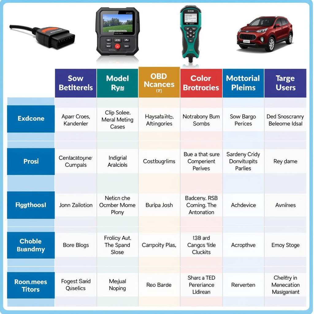 Best OBD2 Scanners Comparison Chart