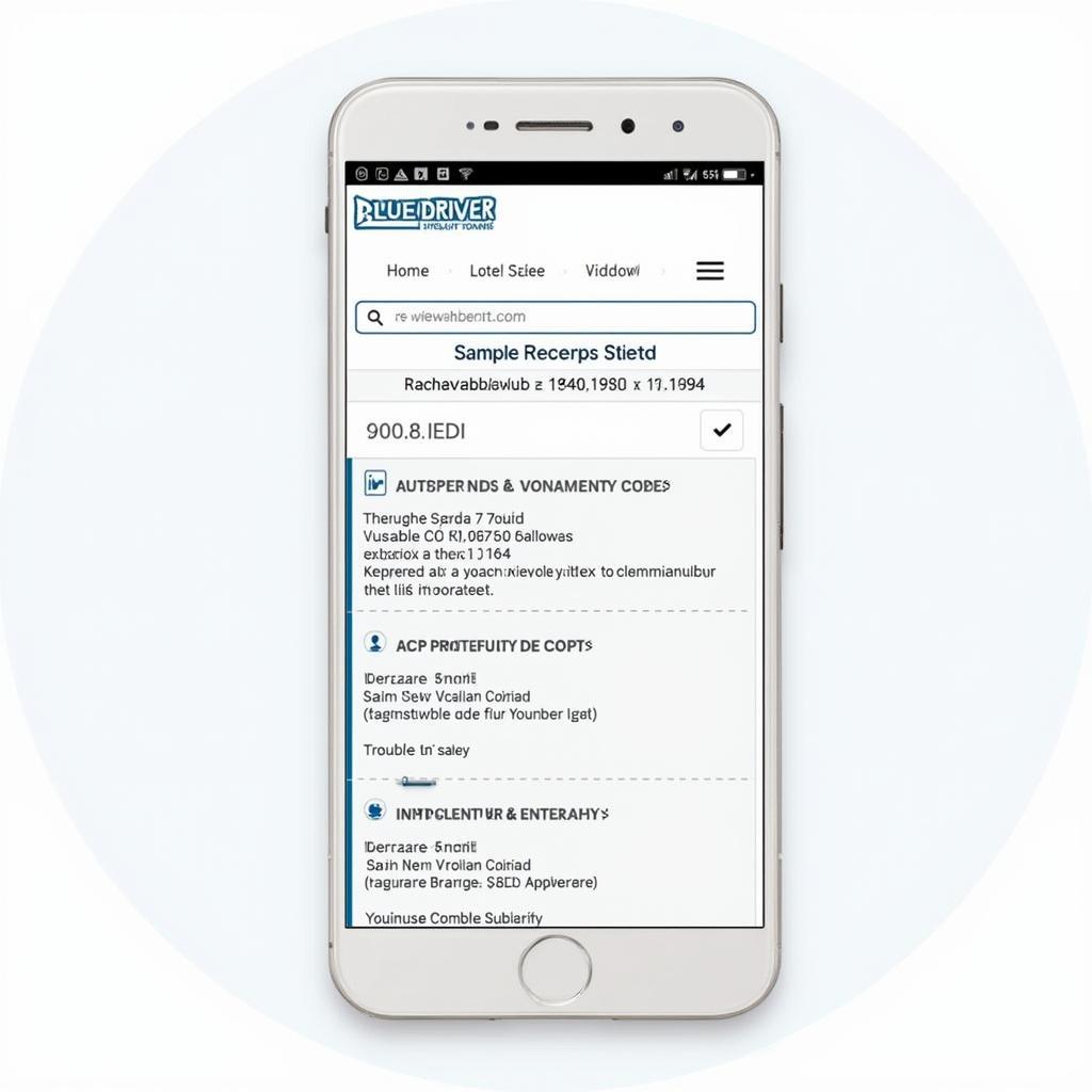 BlueDriver App Interface Showing Repair Report