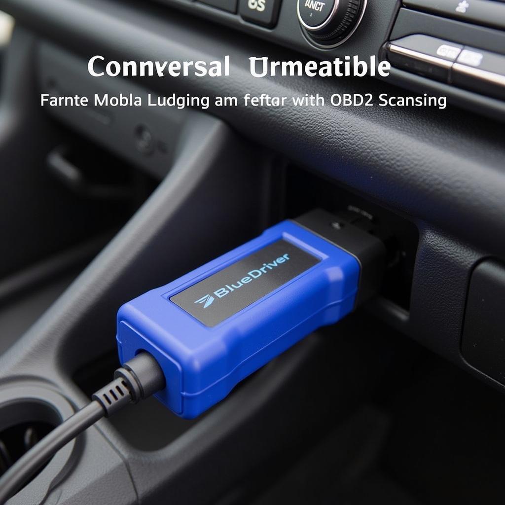 BlueDriver OBD2 Scanner Connected to a Honda OBD2 Port