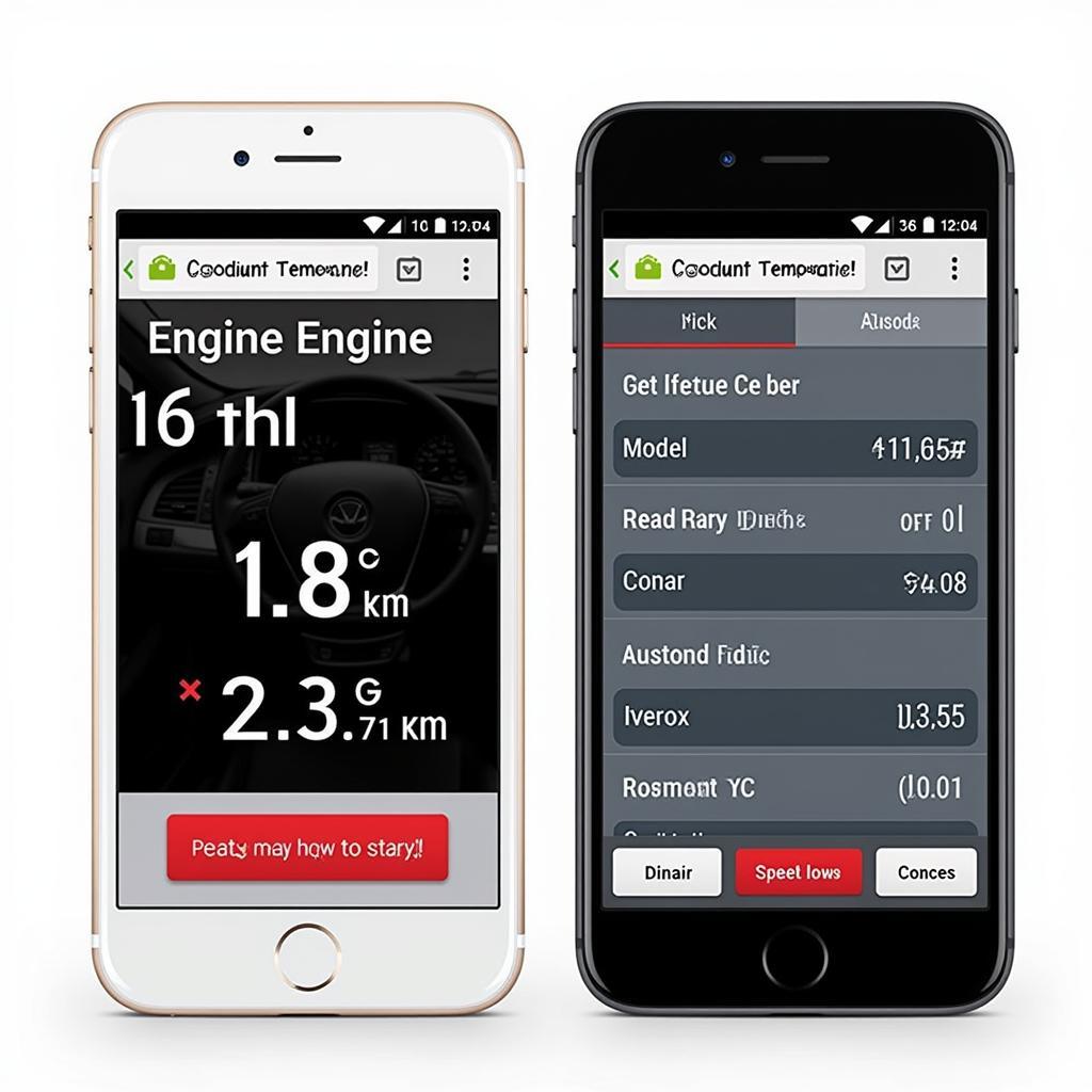 Bluetooth OBD2 Scanner App Displaying Engine Data