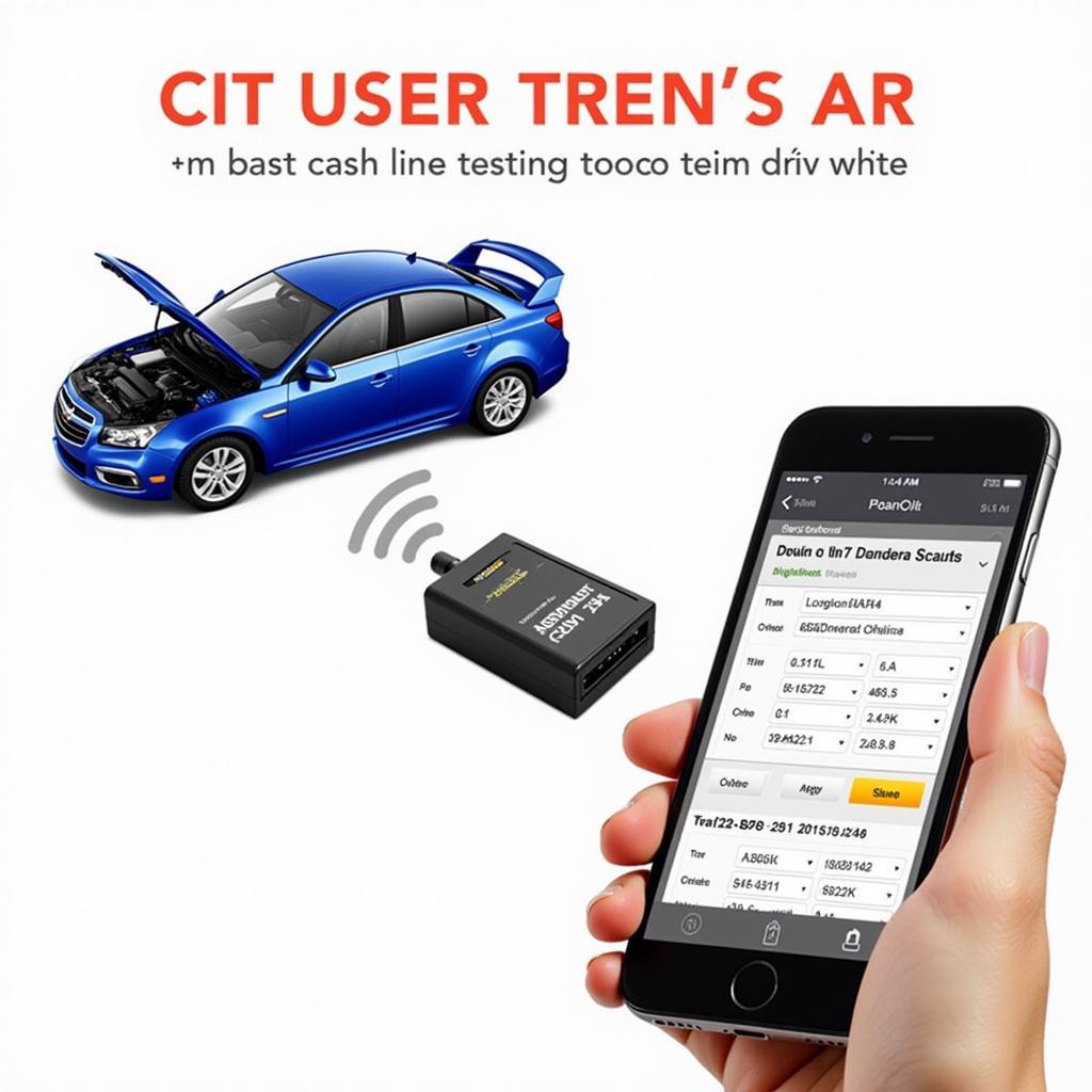 Bluetooth OBD2 Scanner Connected to Smartphone