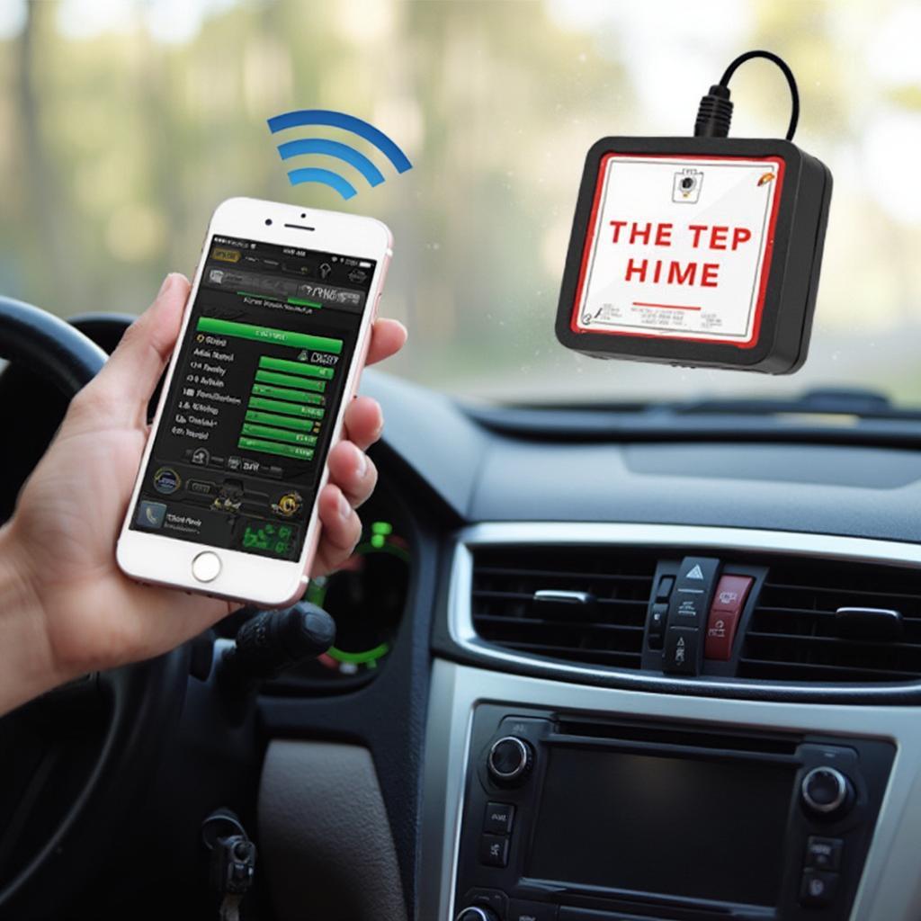 Bluetooth OBD2 Scanner Connected to Smartphone