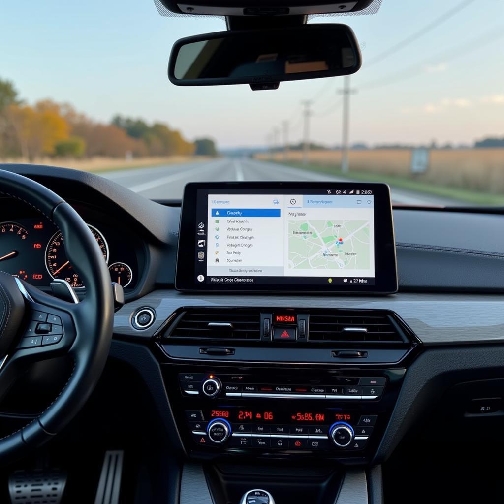 BMW Dashboard Displaying Diagnostic Information