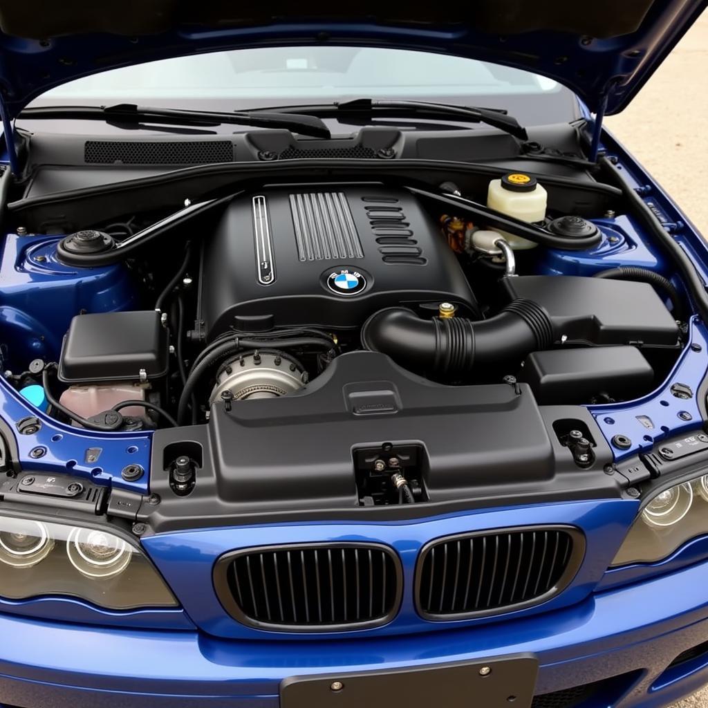 Inspecting the Engine Bay of a BMW E46