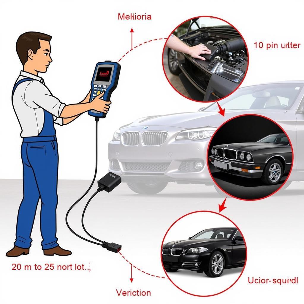 BMW OBD2 Diagnostics in Progress