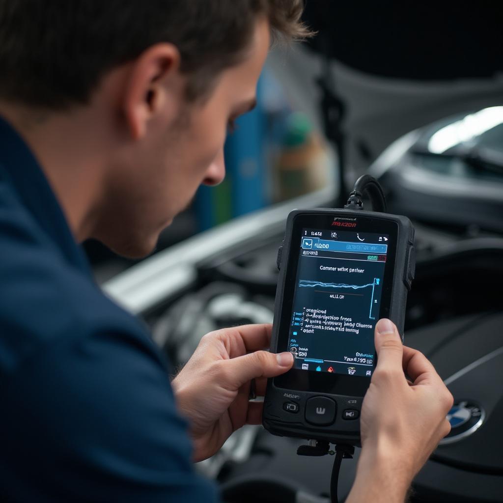 BMW OBD2 Scanner in Use