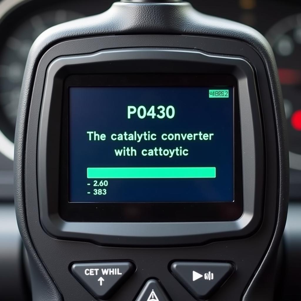 BMW P0430 Code Displayed on an OBD2 Scanner