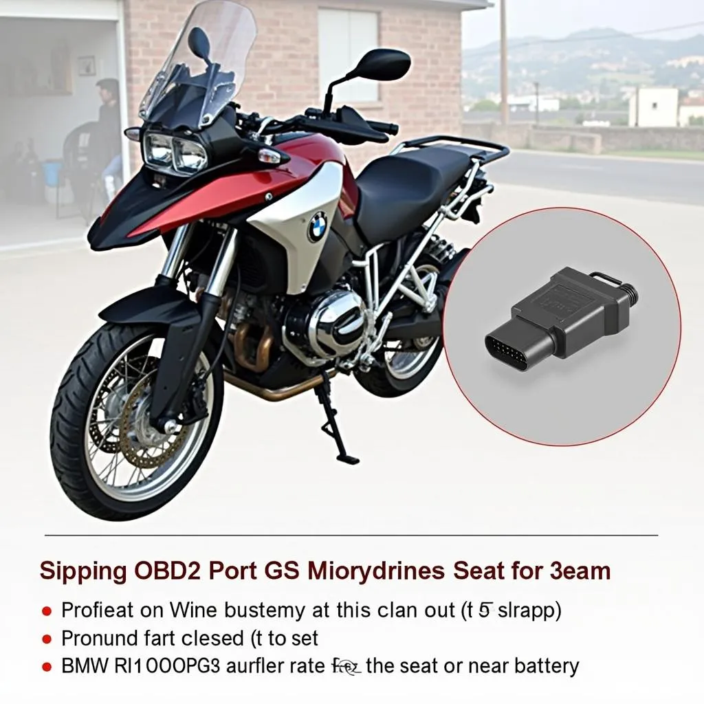 BMW R1200GS OBD2 port location