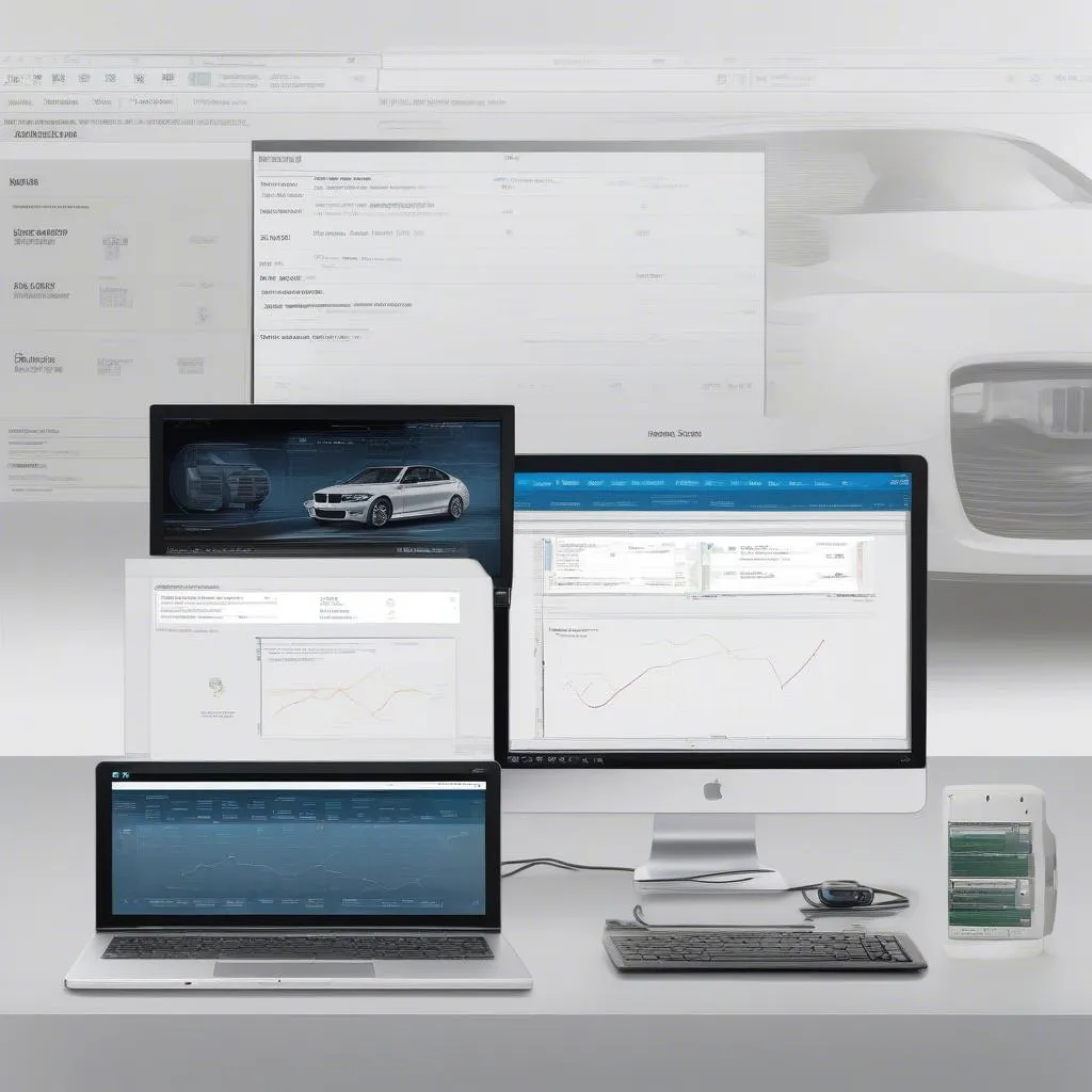 BMW-Specific Diagnostic Software on Laptop