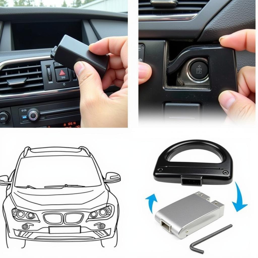 Removing the OBD2 Port Cover in a BMW X1