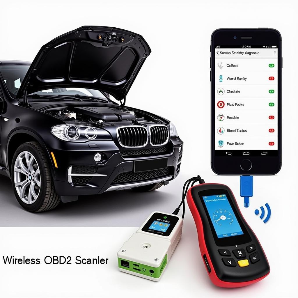 BMW X5 Connected to OBD2 Scanner