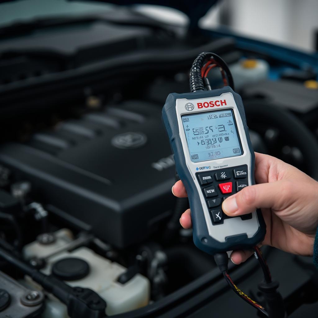 Bosch 1050 OBD2 Scanner in Use