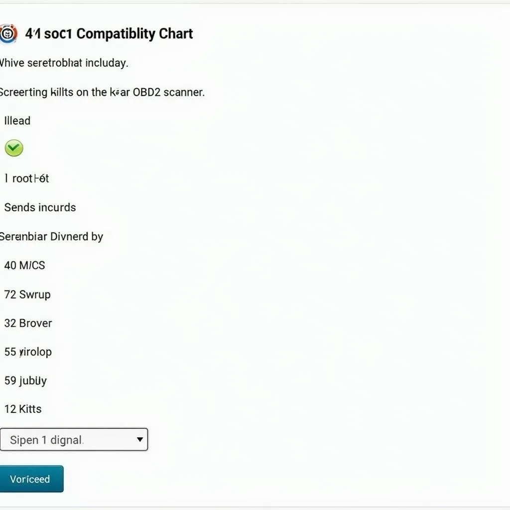 Bosch OBD2 Scanner Compatibility Chart