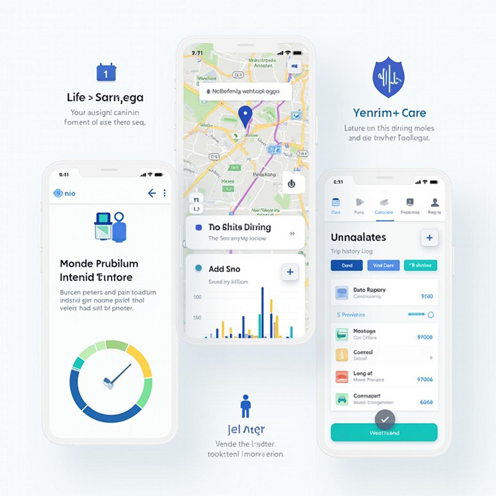 Bouncie OBD2 app interface displaying real-time vehicle location, trip history, and driving data.