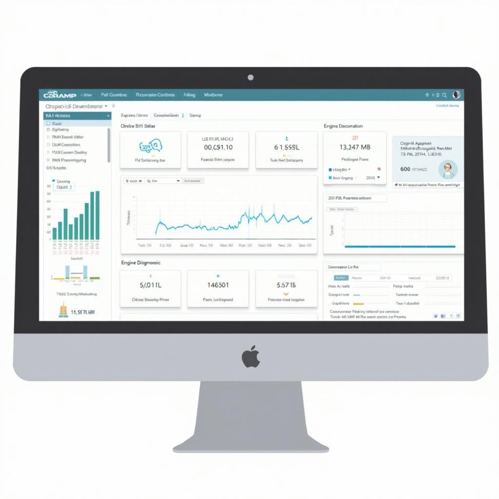 CalAmp OBD2 Data Dashboard on Computer