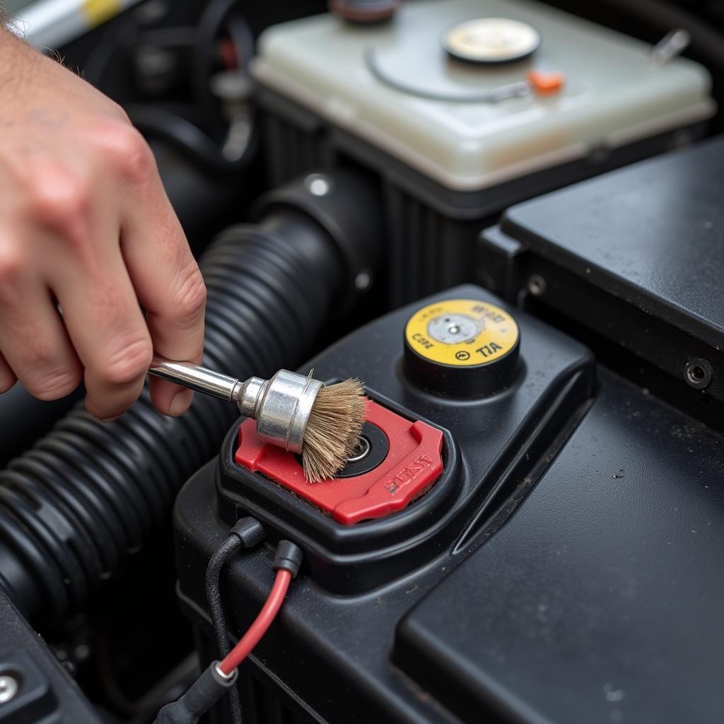 Cleaning Car Battery Terminals