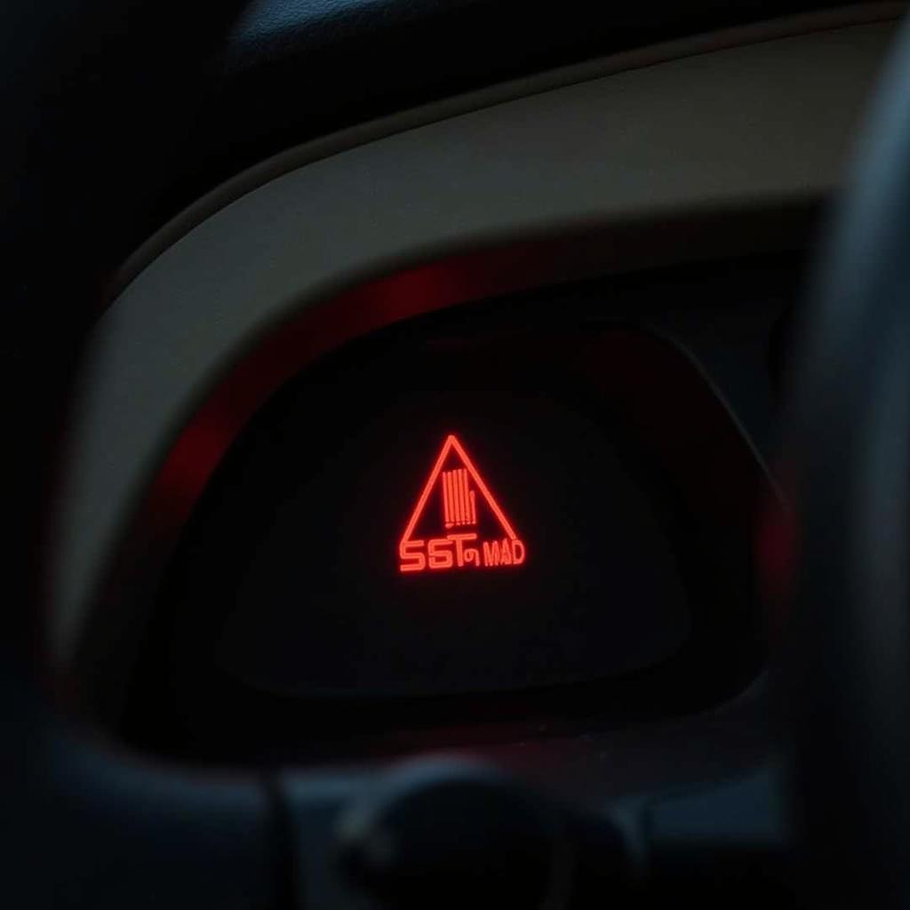 SRS Warning Light Illuminated on Car Dashboard