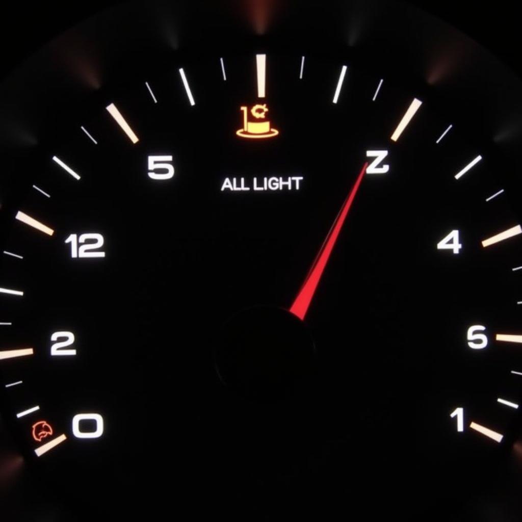 Car Dashboard with Check Engine Light Off After Throttle Body Reset