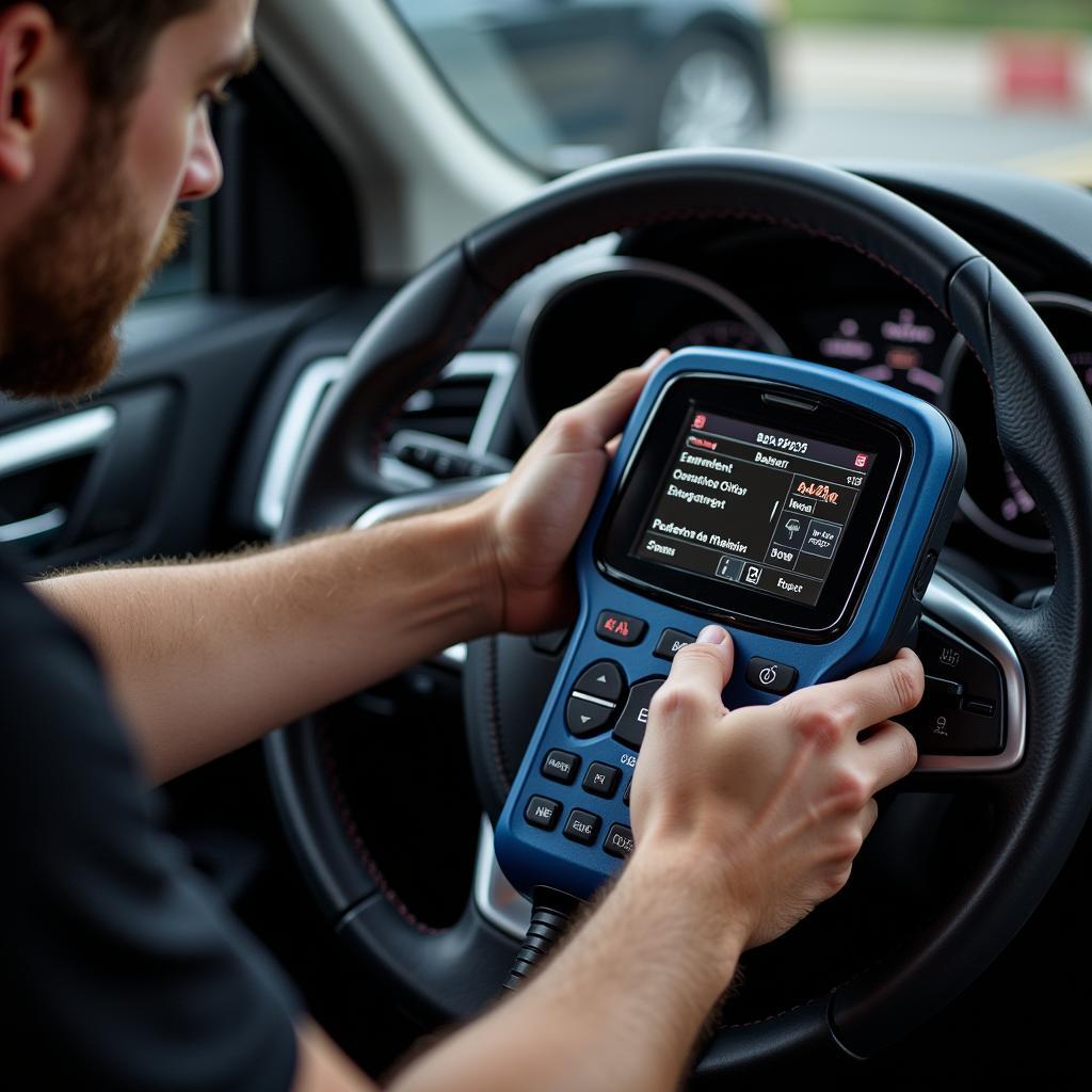 Car Diagnostic at Mechanic Shop