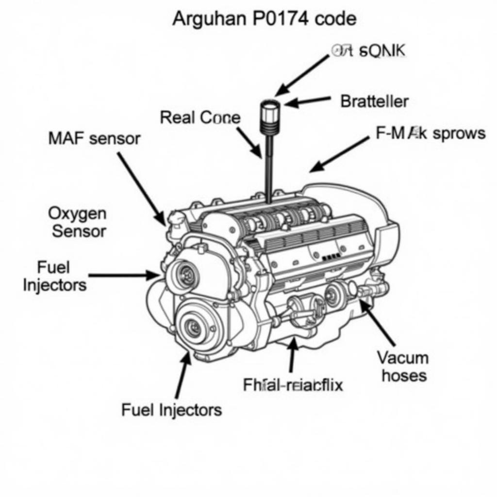 Car Engine Components Related to P0174 Code