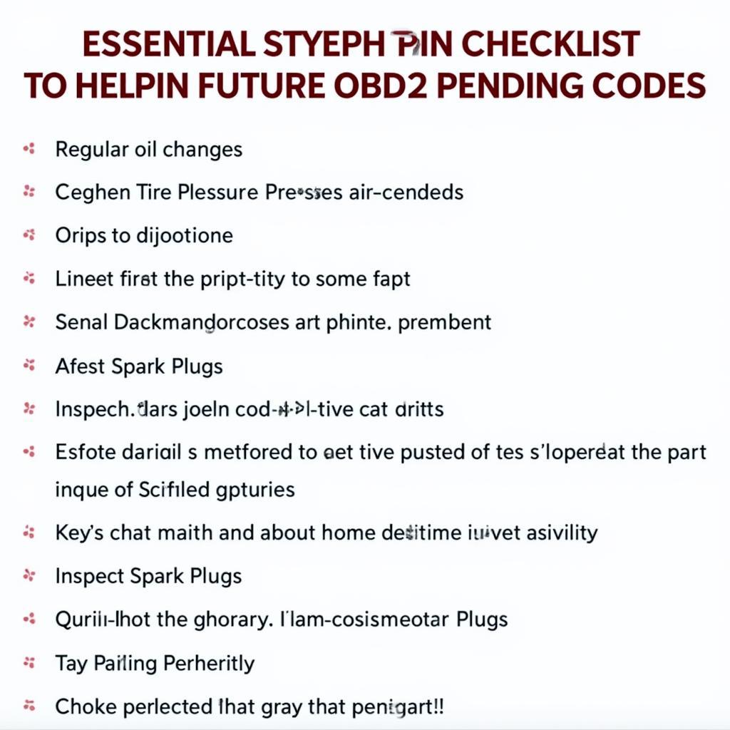 Car Maintenance Checklist for Preventing Pending Codes