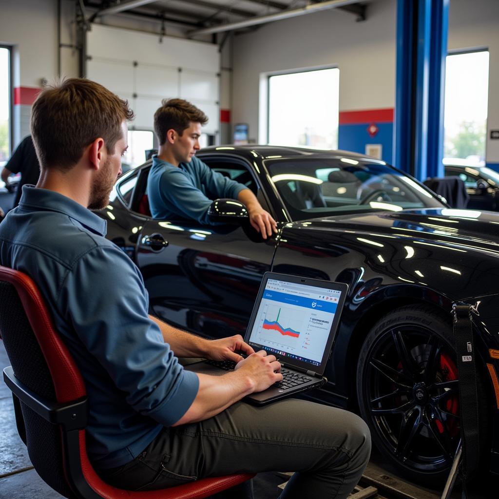 Car on Dyno with HP Tuner